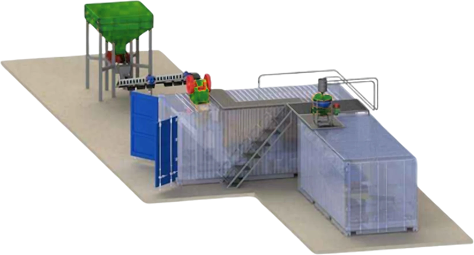 Containerised 5 TPH Gold Plant CGP-1, Hard Rock · Semi-mobile by TUNOTEX