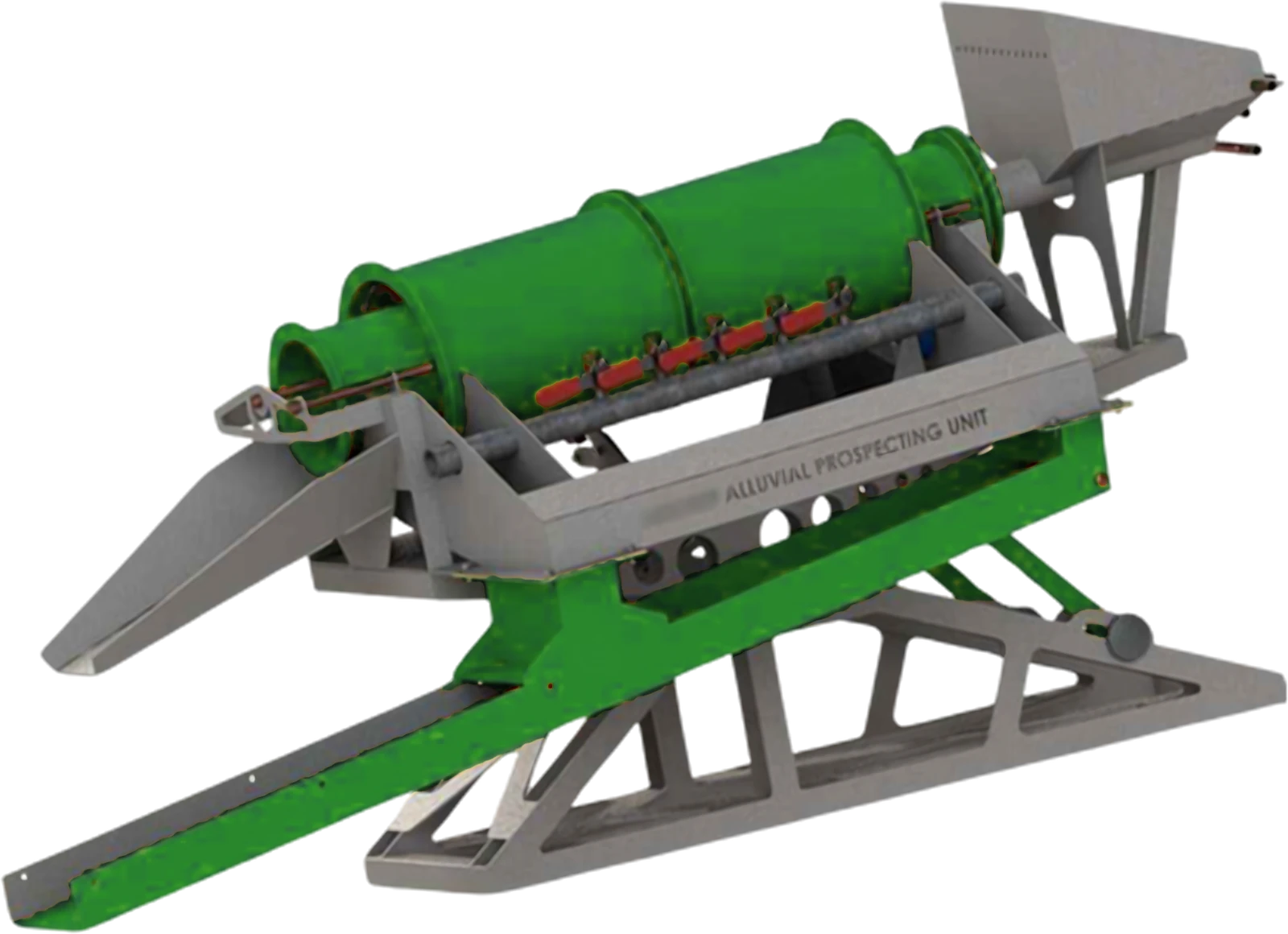 Reverse Helix Trommel RHT-P, Alluvial · Prospecting by TUNOTEX
